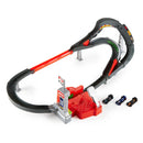Hot Wheels Racing Formula 1 Sprint Race Circuit Trackset, trackset displayed outside of box with three die-cast cars