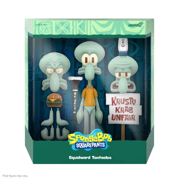 Squidward Tentacles - SpongeBob SquarePants Ultimates 7" Scale Action Figure - Super7, front of packaging