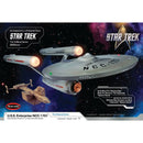 Star Trek U.S.S. Enterprise NCC-1701 model kit packaging with space background