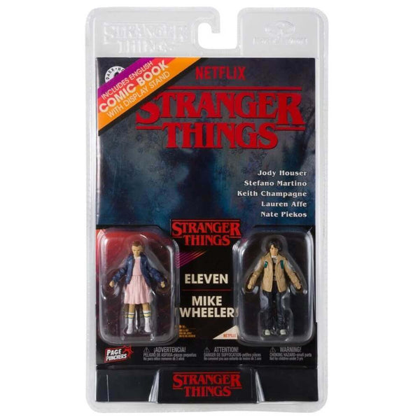 McFarlane Toys Stranger Things Page Punchers 2-Pack 3-Inch Action Figures with Comic Book, Eleven and Mike Wheeler