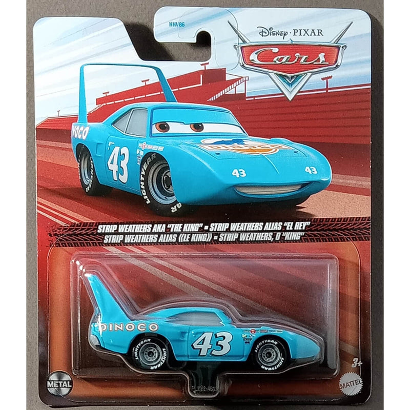 Disney Pixar Cars 2023 Character Cars (Mix 9) 1:55 Scale Diecast Vehicles Strip Weathers AKA The King