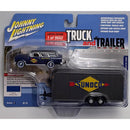 Johnny Lightning truck and trailer model in packaging with Sunoco branding