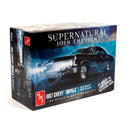 Model kit box for 1967 Chevy Impala from Supernatural series on a white background