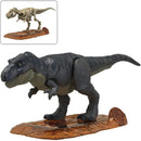 Jurassic World Rebirth T. Rex Plannosaurus Model Kit skeleton and dinosaur build displayed on stand