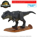 Jurassic World Rebirth T. Rex Plannosaurus Model Kit dinosaur build displayed on stand