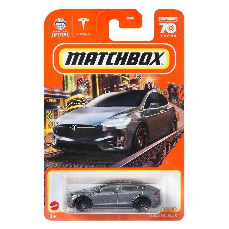 Tesla Model X, Matchbox 2023 Mainline Cars (Mix 9) 1:64 Scale Diecast Cars