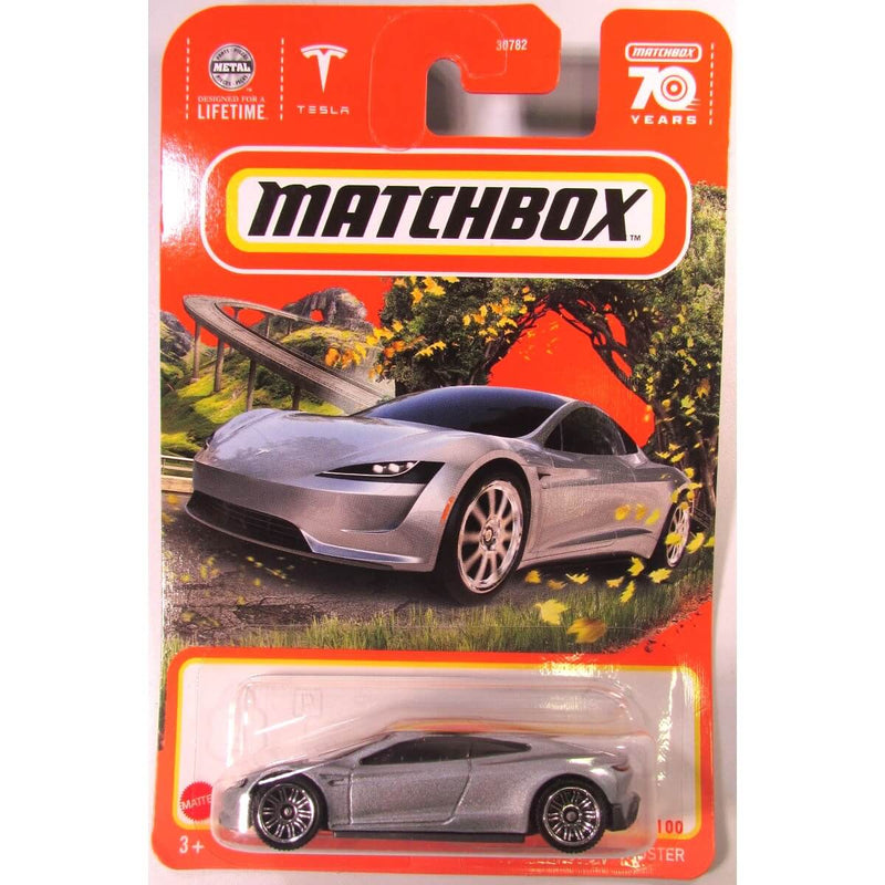 Matchbox 2023 Mainline Cars (Mix 6) 1:64 Scale Diecast Cars, Tesla Roadster