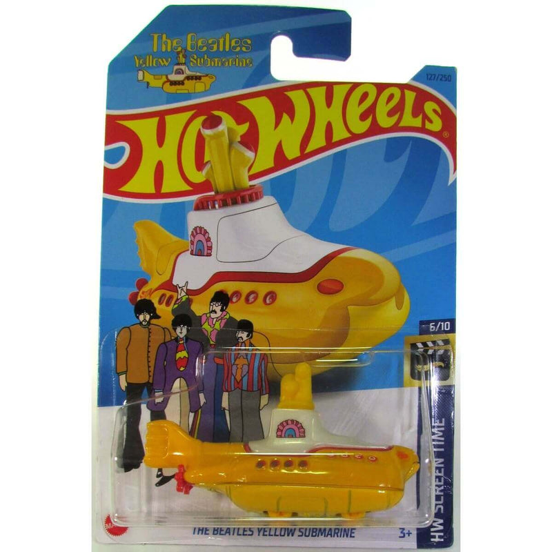 Hot Wheels 2023 Mainline HW Screen Time Series 1:64 Scale Diecast Cars (International Card, The Beatles Yellow Submarine