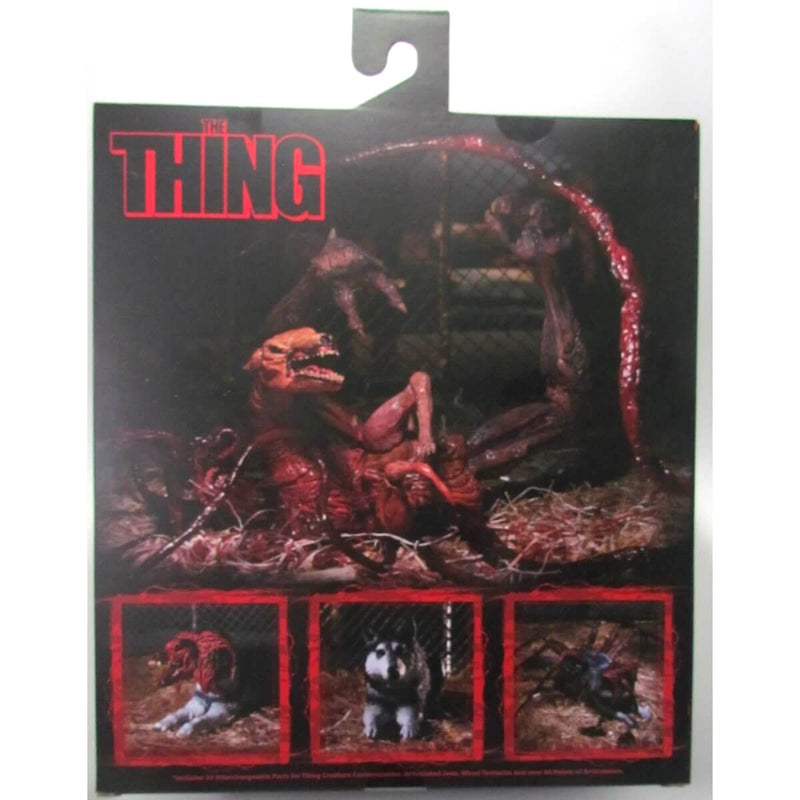 NECA The Thing (1982) Deluxe Ultimate Dog Creature 7-Inch Scale Action Figure, packaging back