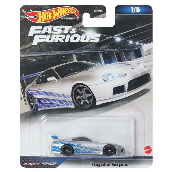 Hot Wheels Premium 2023 Fast and Furious (Mix 4) 1:64 Scale Diecast Vehicles, Toyota Supra