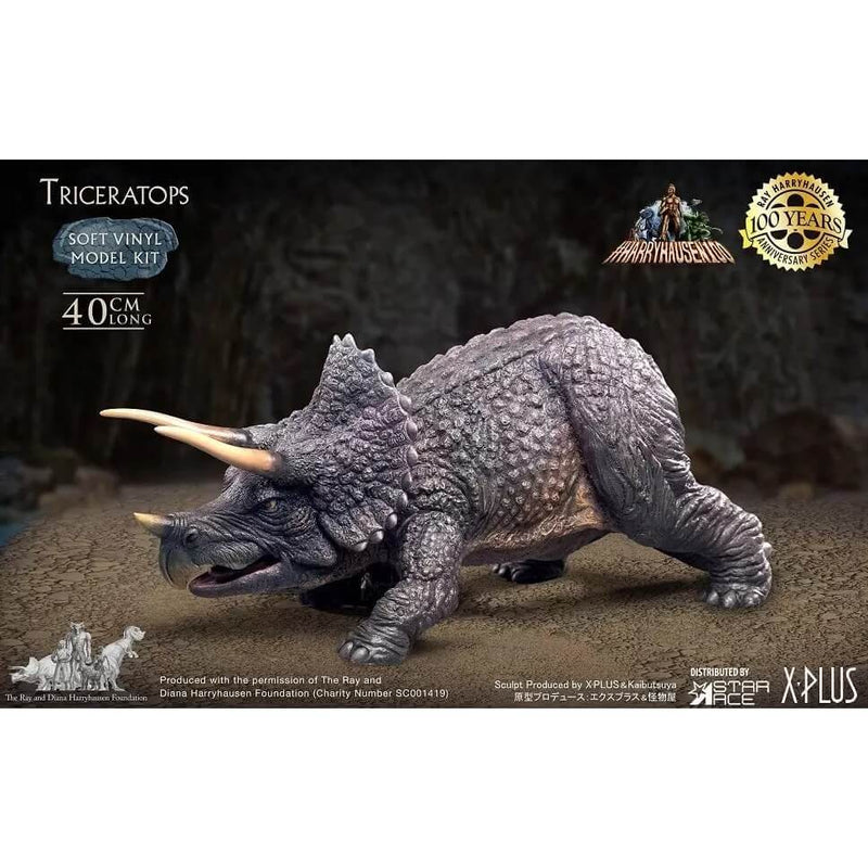 Star Ace X-Plus Harryhausen 100 Year Ann. Series Triceratops (Model Kit) SA9012M, painted left side