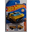 Hot Wheels Twin Dorado toy car in packaging with blue and yellow design