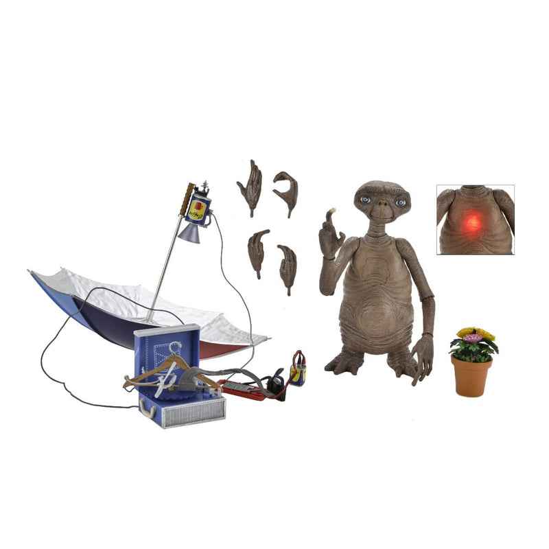 NECA E.T. The Extra-Terrestrial Ultimate 5-Piece Bundle 40th Anniversary Action Figures, Ultimate Deluxe E.T., Out of package