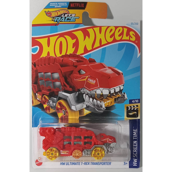 Hot Wheels 2024 Mainline HW Screen Time Series 1:64 Scale Diecast Cars (International Card) HW Ultimate T-Rex Transporter 