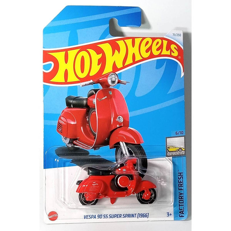 Hot Wheels 2024 Mainline Factory Fresh Series 1:64 Scale Diecast Cars (International Card) Vespa 90 SS Super Sprint (1966)