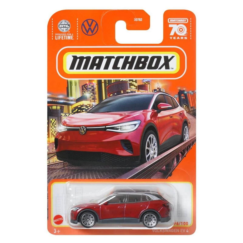 Volkswagen EV 4, Matchbox 2023 Mainline Cars (Mix 10) 1:64 Scale Diecast Cars