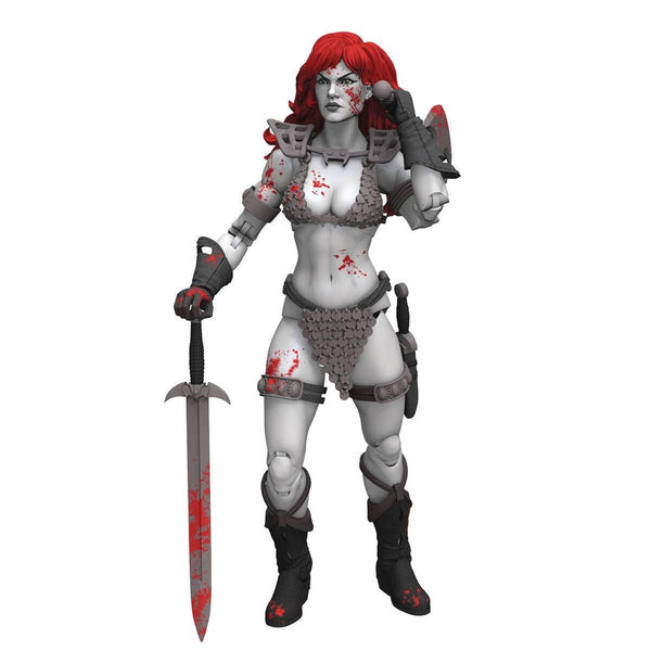 Red Sonja Black, White, and Red Epic H.A.C.K.S. 1:12 Scale Action Figure - Previews Exclusive, unpackaged standing