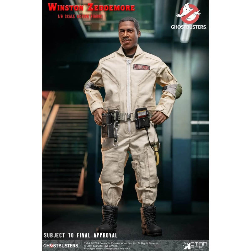 Winston Zeddemore Ghostbusters (1984) 1/6 Scale Action Figure - Star Ace, unpackaged standing with hands on hips