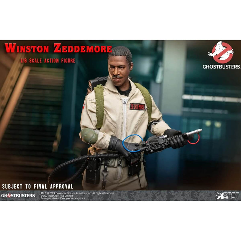 Winston Zeddemore Ghostbusters (1984) 1/6 Scale Action Figure - Star Ace, holding proton weapon