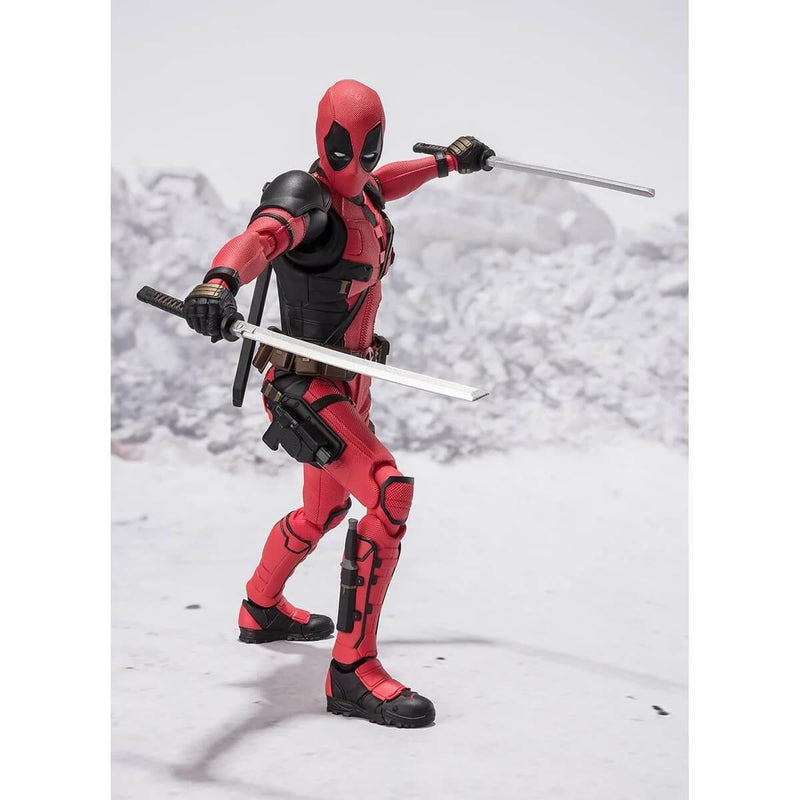 Deadpool S.H.Figuarts 6" Action Figure From Deadpool and Wolverine, standing with swords