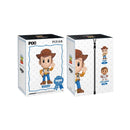 Funko Pop! Woody figures in their packaging with Pixar branding on a white background.