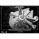 Millennium Falcon Metallic Floating Statue Star Wars: The Empire Strikes Back EAF-003SP, top view with ad overlay