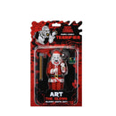 Action figure in packaging with 'Art the Clown' branding on a white background