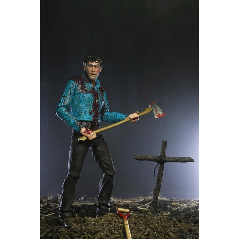 Evil Dead Ultimate Bloody Ash & Cheryl Williams 2-Pack 7" Scale NECA Action Figures, Ash in graveyard