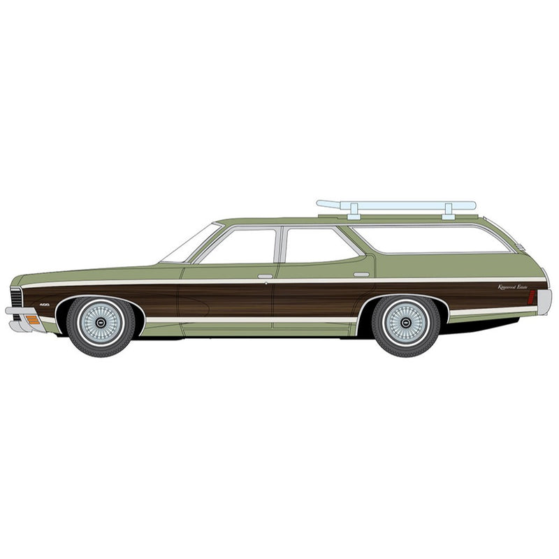 Auto World 1970 Chevy Kingswood Estate: Green Mist Poly w/Woodgrain Side Panels