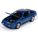Auto World 2025 Premium R1A, 1988 Chrysler Conquest TSi (Bright Blue Metallic), hood open