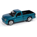 Auto World 2025 Premium R1A, 2005 Chevy Silverado SS Custom (Single Cab, Teal Turquoise Metallic)