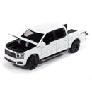 Auto World 2025 Premium R1A, 2020 Ford F-150 Truck (Oxford White), hood open