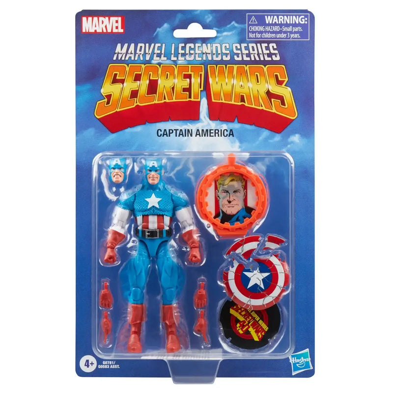 Secret Wars Marvel Legends 6-Piece Collector's Bundle 6-Inch Action Figures, Captain America in packaging