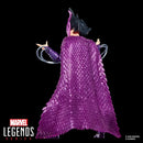 Deathbird Marvel Legends Series action figure with a purple outfit on a black background