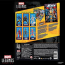 Marvel Legends series beast packaging with superhero figures and character cards on a black background