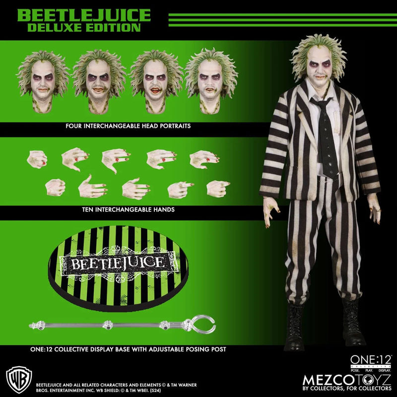 Beetlejuice Deluxe Edition One:12 Collective Mezco Toyz Action Figure with accessories