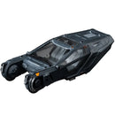 Black and gray spinner vehicle on a white background