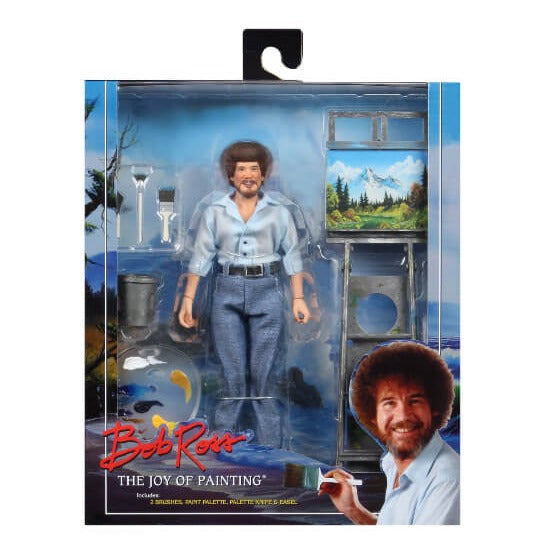 NECA Bob Ross 8” Clothed Action Figure, package front