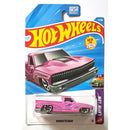 Hot Wheels 2026 Mainline Hot Wheels Layin' Low Series Cars (US Card) pink with purple stripes pickup truck