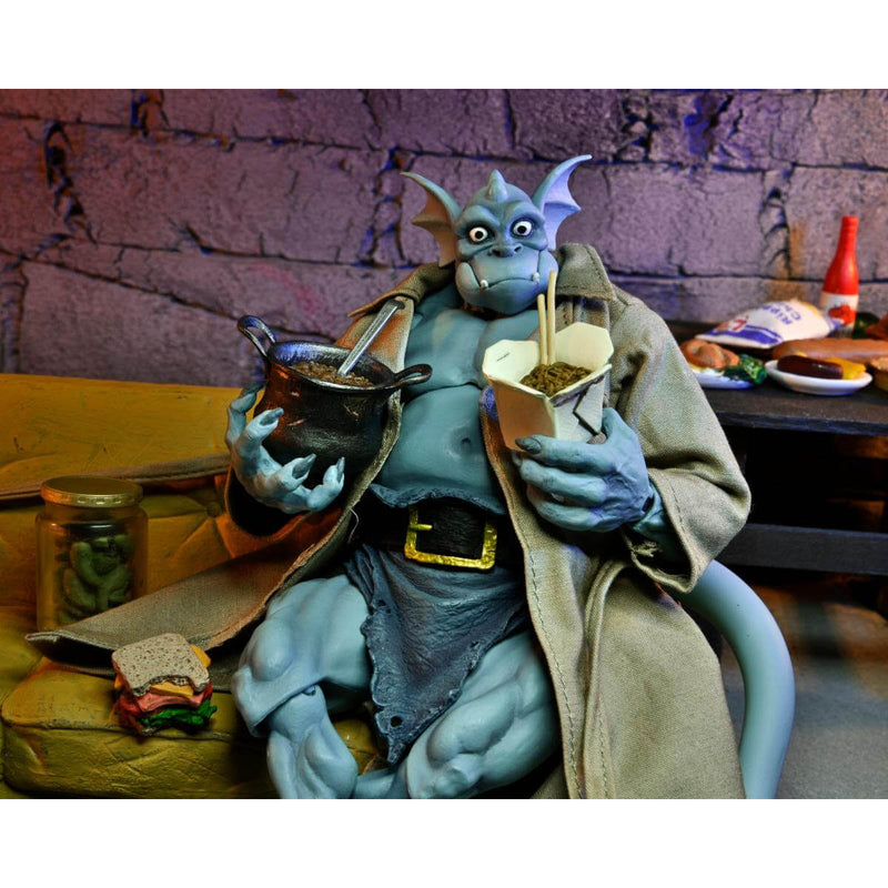 Disney Gargoyles Detective Broadway "Silver Falcon" (Closed Wings) 7-Inch Scale NECA Action Figure