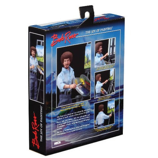 NECA Bob Ross 8” Clothed Action Figure, packaging back