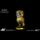 A vintage-style golden owl figurine on a black background, with text reading 'BUBO Vintage-Stylized Series 6.5-inch Deflostyle series' and Star Ace branding.