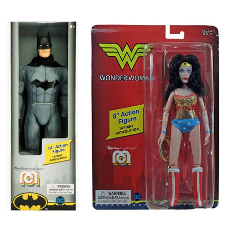 Batman 14", Wonder Woman 8" 2-Peice Collector's Bundle MEGO Action Figures
