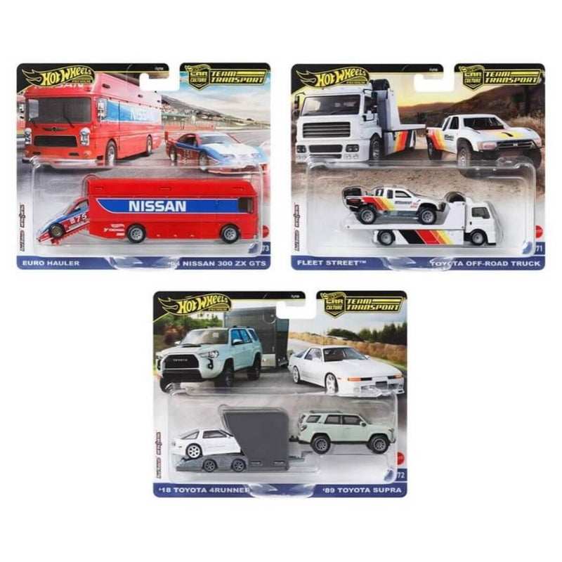 Hot Wheels 2024 Team Transport (Mix 4) 3-Piece Collector's Bundle