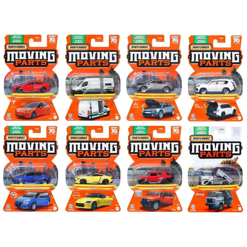 Matchbox 2023 Moving Parts Series, Bundle of all 8