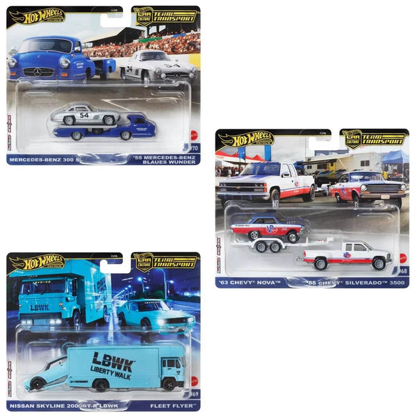 Hot Wheels 2024 Team Transport (Mix 3) 3-Piece Collector's Bundle