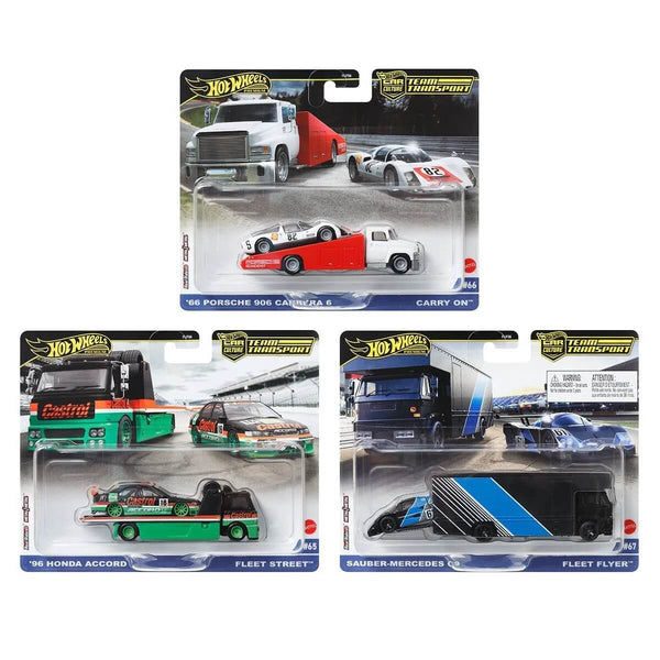 Hot Wheels 2024 Team Transport (Mix 2) 3-Piece Collector's Bundle