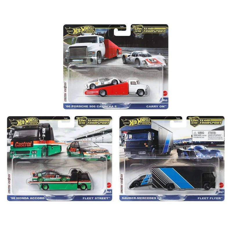 Hot Wheels 2024 Team Transport (Mix 2) 3-Piece Collector's Bundle