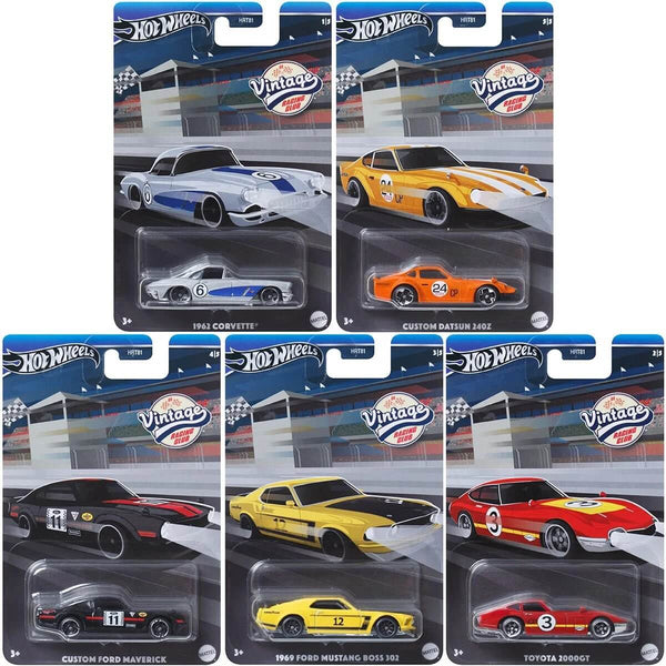 Hot Wheels 2024 Vintage Racing Club (Mix 2) 5-Piece Collector's Bundle