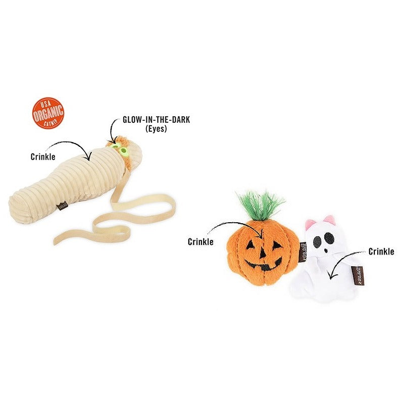 Feline Frenzy Halloween Plush Catnip Cat Toys - P.L.A.Y., bundle of both